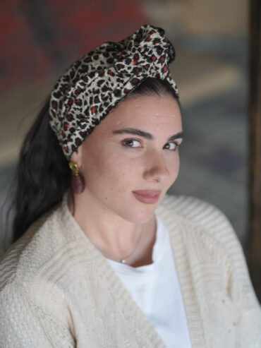 Leopard Wire Headband with a Twist